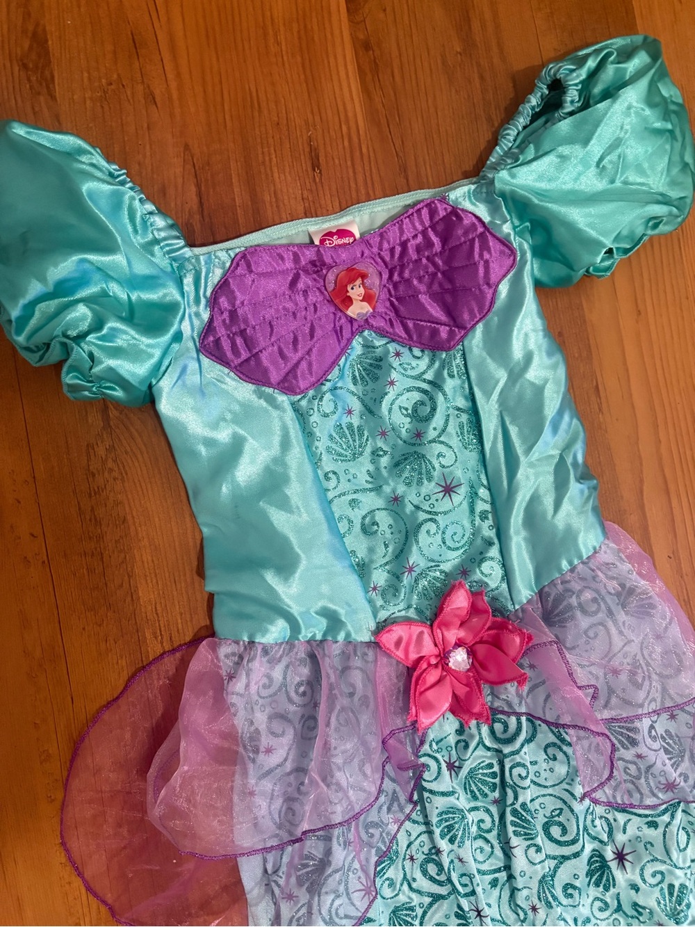 Disney Little Mermaid Ariel Turquoise & Purple Girls Costume size 8